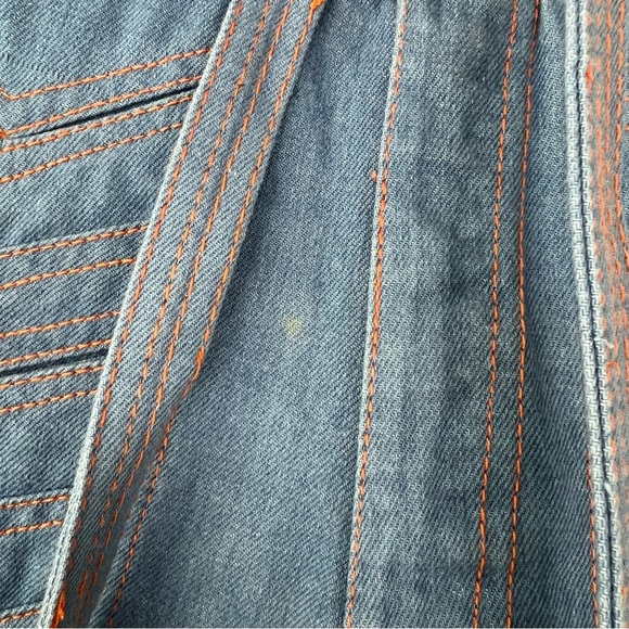 Vintage 70’s Nest-Ce Pas High Rise Belted Denim Shorts Rare - Picture 6 of 14